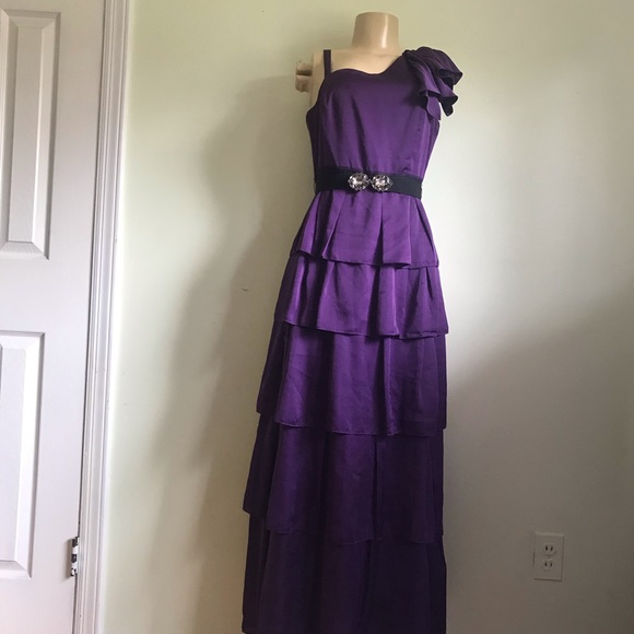 BCBGMaxAzria Dresses & Skirts - BCBG Maxazria striking tiered maxi off shoulder.
